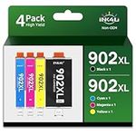 INK4U Compatible Ink Cartridges Replacement for HP 902XL 902 Ink Cartridges Combo Pack for HP Officejet Pro 6978 6968 6970 6962 6960 6975 6950 6954 6958 6951 Printer (4 Pack, 1BK/1C/1M/1Y)