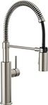 Delta Faucet Antoni Pull Down Kitchen Faucet with Pull Down Sprayer, Commercial Kitchen Sink Faucet, Faucets for Kitchen Sink, Magnetic Docking Spray Head, SpotShield Stainless 18803-SP-DST