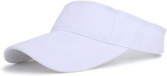 Toddlers Kids Visor-Sun-Hat Cotton Sport Golf Visor Cap Hat Adjustable fit 2-6 Years Old White
