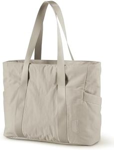 BAGSMART Tote Bag for Women with Zipper, Gym Tote with Compartments, Laptop Work Tote Nurse Dance Yoga Bag for Sport, Travel