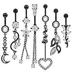 Uzgtvy 14G Belly Button Ring for Wo
