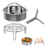 Steamer Rack Set, 3 Pcs Pressure Cooker Accessories, Include Stainless Steel Steam Basket, Egg Steamer Rack, Divider Steamer Rack for 5,6,8QT 3/5/6Litre Instant Pot Pressure Cooker