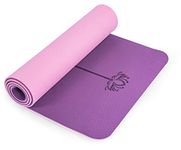 UMINEUX Yoga Mat Extra Thick 1/3'' Non Slip Yoga Mats for Women Eco Friendly TPE Fitness Exercise Mat with Carrying Strap & Storage Bag (72"x24"x1/3", Orchid & Party Pink)