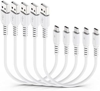 1FT Micro USB Cable Short, 5 Pack USB to Micro USB Cord Fast Charging, Durable USB 2.0 Micro b Charger Cable for Android Samsung Galaxy S7 / S6 Edge Note 5, Moto, LG, PS4, Kindle Fire, TV Fire Stick