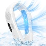 Gegizun Portable Fan Neck Air Conditioner, Instant Cooling Neck Fan, 4000mAh Battery Rechargeable, 3 Wind Speeds, USB Fast Charging, Wearable Personal Fan for Office Outdoors Travel