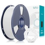 SUNLU PLA Plus 3D Printer Filament, 1.75mm PLA+ 3D Filament for FDM 3D Printer & 3D Pens, Neatly Wound Filament, Strong and Toughness, Dimensional Accuracy +/- 0.02 mm, 1KG Spool(2.2 LBS), White