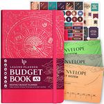 Legend Planner Budget Book - Personal Finance Planner with 3 Cash Envelopes & Stickers - Non-Dated Monthly Journal for Budgeting, Saving Money, Debt Payoff & Bill Organizer - A5 Size, Hot Pink