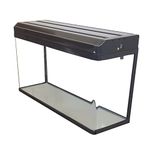 Aquarium Fish Tanks with LED Lighting & Hood Filtration (80cm / 120L, Black)