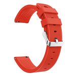 GetTechGo Silicone 22mm Strap Compatible with Galaxy Watch 3 45mm/Galaxy 46mm/Gear S3 Frontier,Classic/Amazfit Pace, Stratos/Huawei GT2 46mm/Honor Magic Watch 2(46mm) & Watches with 22mm Lugs-Red