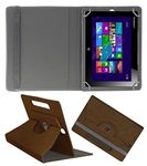 Acm Designer Rotating Case Compatible with Lenovo Ideapad Miix Stand Cover Brown