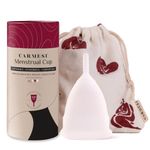 Carmesi Menstrual Cup for Women | Medium Size - With Free Pouch | Rash-Free, Itch-Free, Odour-Free | 8-10 Hours of Leaks-Free Comfort | 100% Biocompatible Medical-Grade Silicone Cups