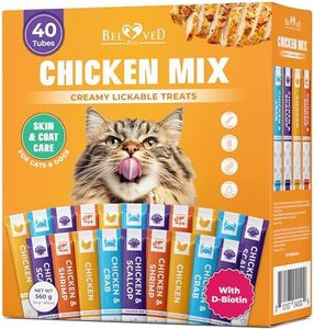 Creamy Lickable Cat Treats & Wet Squeeze Tubes – Chicken Mix, Liquid Cat Snacks, Skin & Coat Care, Multivitamin Treats for Cats & Small Dogs, Lick Up (10 Ounce (Pack of 1), Chicken Mix 40 Sticks)
