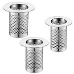 Shower Drain Hair Catchers, 3 Sizes Hair Catcher for Shower Tray Filter Stainless Steel Bathtub Drain Strainer for Bathroom Sink