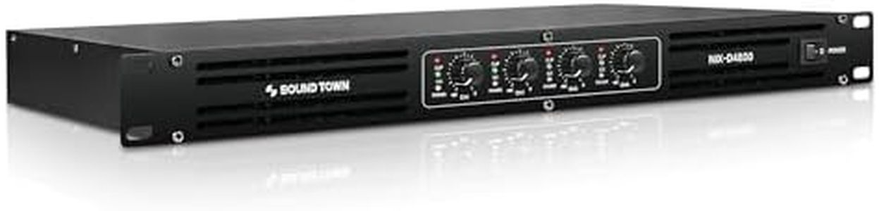 Sound Town Class-D 4-Channel PA/DJ Power Amplifier, 4 x 720W RMS at 4-ohm, 1U rack space (NIX-D4800)