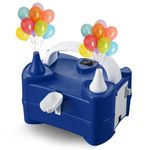 Scott 11 Electric Balloon Pump with Dual Nozzle, Portable Balloon Inflator 220v-240v 600w, Electric Air Pump for Birthdays, Parties, Wedding and Event Decorations (BLUE)