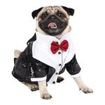 Bhumi Enterprises Dog Tuxedo Party Tuxedo for Dogs Glitter Black Tuxedo Dog Dress Tuxedo (Glitter Black) (32)