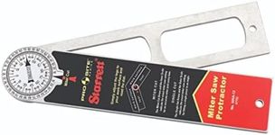 Starrett ProSite Miter Protractor Angle Finder with Two Laser Engraved Scales - Ideal for Carpenters, Plumbers, and DIY Home Improvement - 12" Aluminum - 505A-12