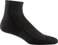 Darn Tough Men's Hiker Quarter Midweight with Cushion Hiking Sock (Style 1959) - Onyx Black, Large