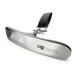 GoTrippin by Destinio Weight Machine for Luggage - 50 kg capacity, Steel body, Lifetime replacement - Digital Portable Electronic Luggage Weighing Scale for home, travel, flights, bags (Silver, 50 kg)