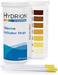 Professional Hydrion Chlorine Test Strips CH-1000, Range 0-1000 100 strips