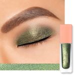 Oulac Liquid Glitter Eyeshadow – Metallic Mossy Green Eyeshadow with Gold Sparkle, Shimmer Eyeshadow & Eyeliner, Blendable Eye Make-up, Crease-Free, Vegan, 5.4g, Wreath Nebula (20)