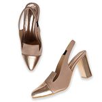 Marc Loire Women's Fashion Pointed Stiletto Heel Pump Shoes for Party and Formal Occasions. (Rose Gold I, Numeric_4)