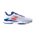 Babolat Men's Jet Tere All Court Tennis Shoes, White/Estate Blue (Men's US Size 8.5)