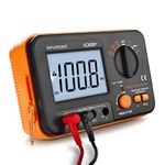 Digital Insulation Resistance Tester, Megohmmeter Ohm Meter YF-VC60B+, Voltage Tester 250/500/1000V, Megohm Meter with Backlight LCD Display, Data Hold