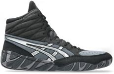 ASICS Men's Aggressor 6 Wrestling Shoes, 10, Black/Pure Silver