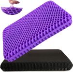 Chair Cushions,Car Seat Cushion,Honeycomb Gel wheelchair Cushion for Driving,Airplane,Travel,Orthopedic,Coccyx,Office,Desk,Pressure Sore,Stadium,Computer Gaming Chair,Tailbone Pain,Sciatica (Purple)