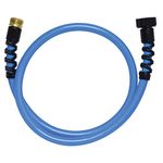 Valterra W01-8048 AquaFresh High Pressure Drinking Water Hose with Hose Savers - 1/2" x 4', Blue