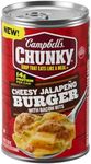 Campbell’s Chunky Soup, Cheesy Jalapeño Burger with Bacon Bits, 18.8 oz Can