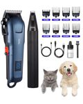 VOVA Dog Clippers,Stainless Paw Trimmers Kits,Professional Pet Canine Grooming Clipper For Thick Heavy Coats, Low Noise Pet Hair Shears for Small and Large Cat Dog Coupe-pattes Tondeuse Pour Chien