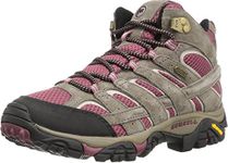 Merrell Women's Moab 2 Mid Waterproof Hiking Boot, Boulder/Blush, 6.5