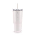 Reduce Cold1 24 oz Tumbler with Lid and Straw - Dual-Wall Vacuum Insulated Stainless Steel Tumbler - Keeps Drinks Cold up to 24 Hours - Inner Ounce Markings to Track Hydration - OG Pink Cotton