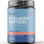 Carbamide Forte Hydrolyzed Collagen Powder | Type 1 & 3 Collagen Peptides Powder for Glowing Skin & Hair | Collagen Supplements for Men & Women - Unflavored - 200g