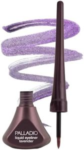 Palladio Liquid Eyeliner, Highly Pigmented and Waterproof Eyeliner, For Intense Eye Definition, Smear-proof Eyeliner Liquid, Includes Easy Grip Wand and Felt Tip Eyeliner Applicator, Lavender