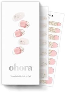 ohora Semi Cured Gel Nail Strips (N Quartz) - Works with Any Nail Lamps, Salon-Quality, Long Lasting, Easy to Apply & Remove - Includes 2 Prep Pads, Nail File & Wooden Stick