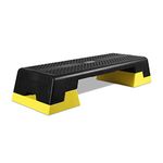 The Cube Club Stepper Bench Polypropylene Step Platform with Non-Slip Textured Surface | 200Kg Capacity 3 Height Adjustable (15-20-25 CMs) Aerobic & Strength Training Workout Stepper Deck with 1 Year Warranty