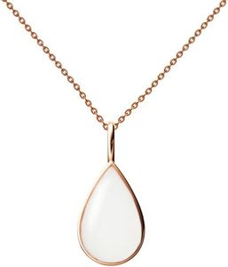 Love Catcher DIY Milk Keepsake Jewelry Kit Sterling Silver Teardrop Pendant Necklace Motherhood Memory Present for New Mom Mother's Day Birthday Christmas (Rose Gold-Full Kit)