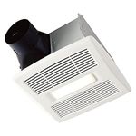 Broan-Nutone AE80BL InVent Series Single-Speed Fan with LED Light, Ceiling Room-Side Installation Bathroom Exhaust Fan, ENERGY STAR Certified, 1.5 Sones, White, 80 CFM 1.5 Sones