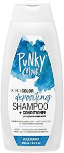 Punky Bluemania 3-in-1 Color Depositing Shampoo & Conditioner with Shea Butter and Pro Vitamin B that helps Nourish and Strengthen Hair, 8.5 oz