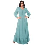 Beelee Typs Women's Maxi Cocktail Dress (BL-24_Sky_XL)