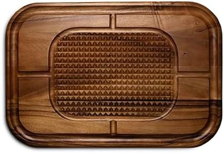 Ironwood Gourmet Gansevoort Large Carving Board, 16" x 24" Acacia Reversible Wood Cutting Board with Juice Groove and Grip Pad