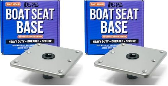 Boat Seat Pedestal Base Plate, 7" x 7", Aluminum Seat Mount for Jon