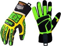 Seibertron HIGH-VIS SDXG2 Dexterity Super Grip GEL Oil & Gas Anti-Vibration Impact Protection Safety Gloves (XL)