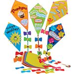 Springboard Jumbo Kite Shapes for Classroom Display - Pre-Cut Colourful Card Kites - Arts and Crafts for Kids - Classroom Decorations and School Supplies for Teachers - 20-Pack - 50 x 29 cm