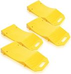 Zone Tech Tire Saver Ramps - Premium Quality Portable Highly Visible Yellow Vehicle Travel Ramps for Storage-Flat Spot and Flat Tire Prevention