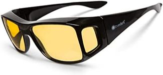TrueDark Daylights Amber Fitover Blue Light Blocking Glasses to Reduce Eye Strain and UV Glare - For Men & Women, Computer Screen, Gaming, TV, Phone - by Dave Asprey