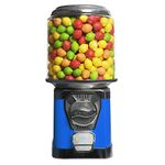 Gumball Machine for Kids - Blue Vending Machine with Cylinder Globe - Bubble Gum Machine for Kids - Home Vending Machine - Coin Gumball Machine - Bubblegum Machine - Gum Ball Machine Without Stand